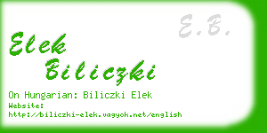 elek biliczki business card